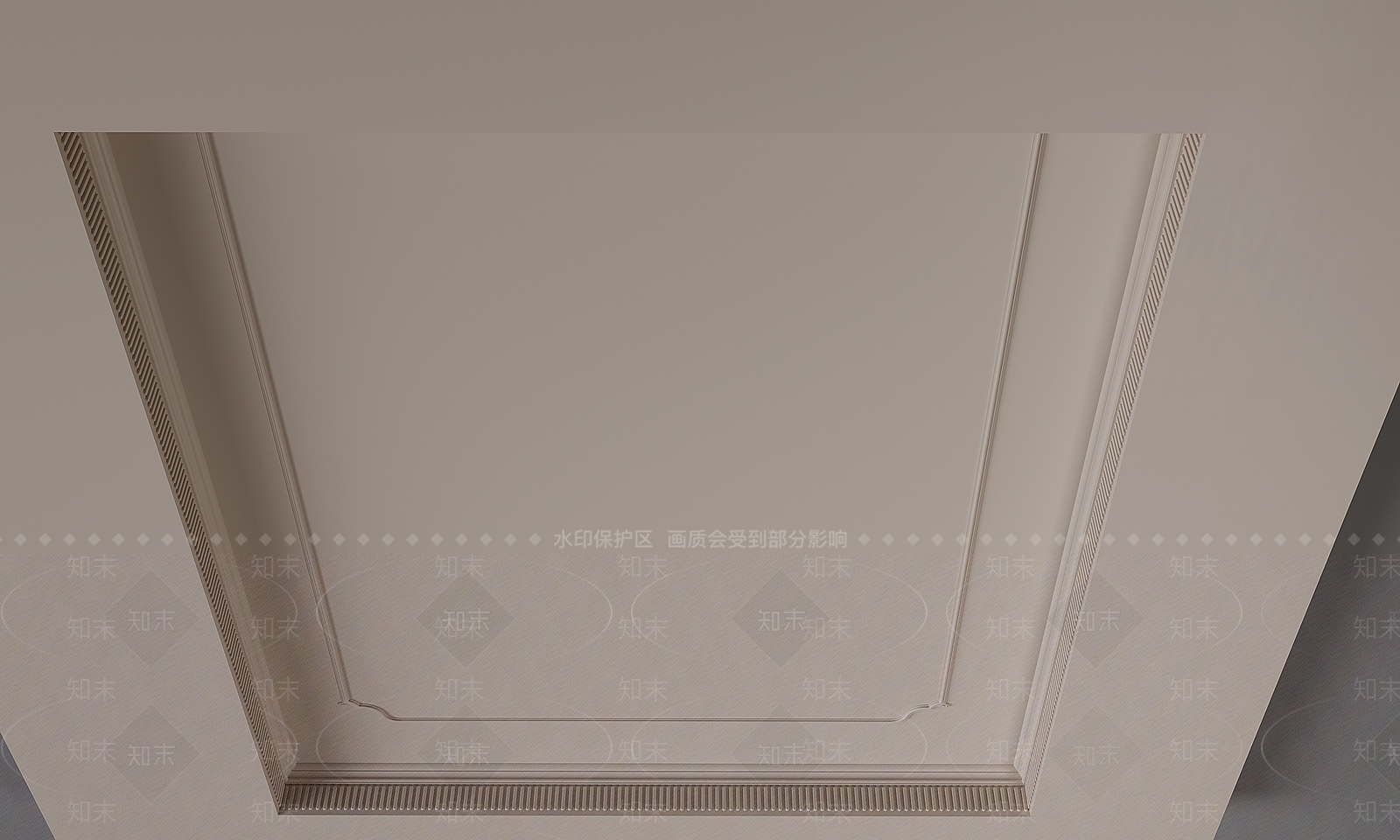 法式奶油吊顶SU模型下载【ID:1198511280】