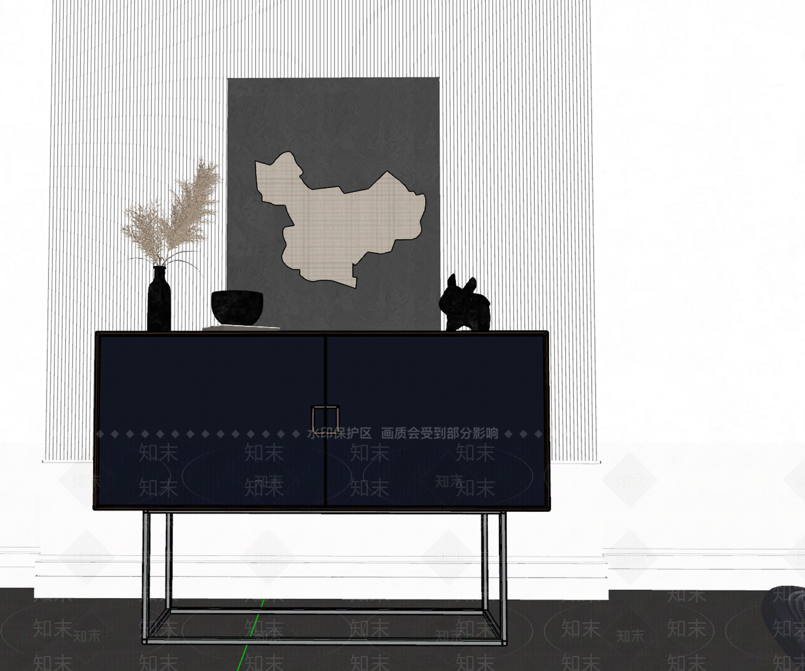 美式复古斗柜SU模型下载【ID:1198512368】