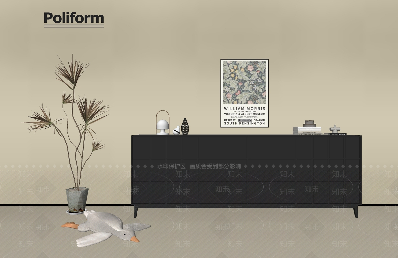 现代玄关柜SU模型下载【ID:1198513052】