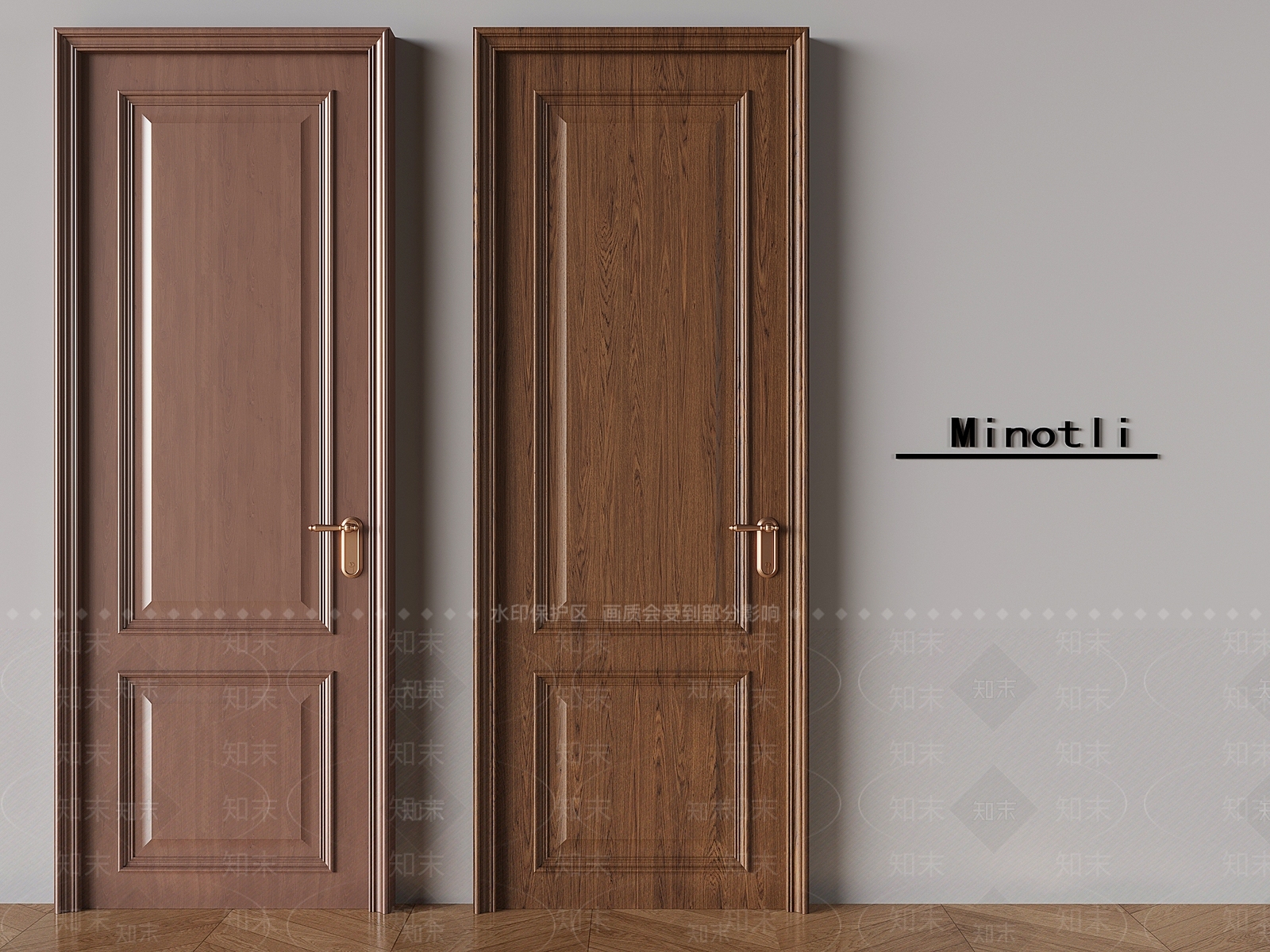 中古平开门3D模型下载【ID:1198513188】