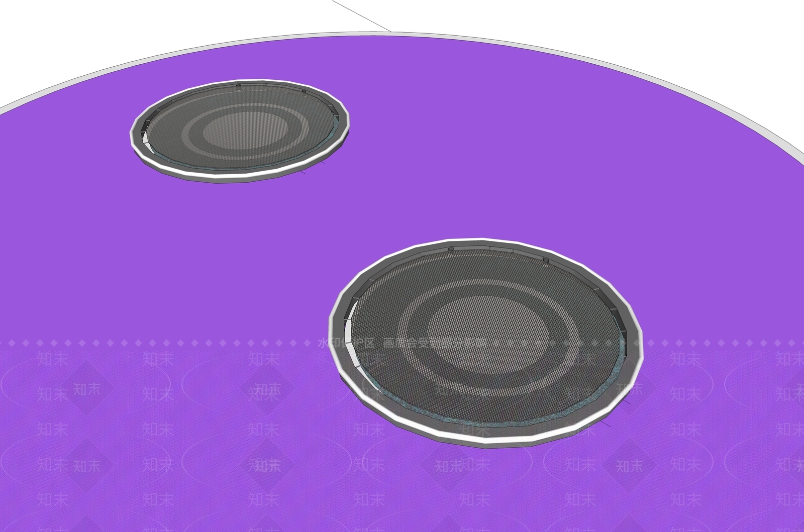 蹦床SU模型下载【ID:1198528417】