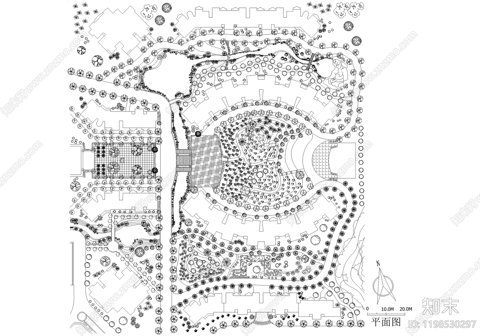 居住区规划施工图下载【ID:1198530297】