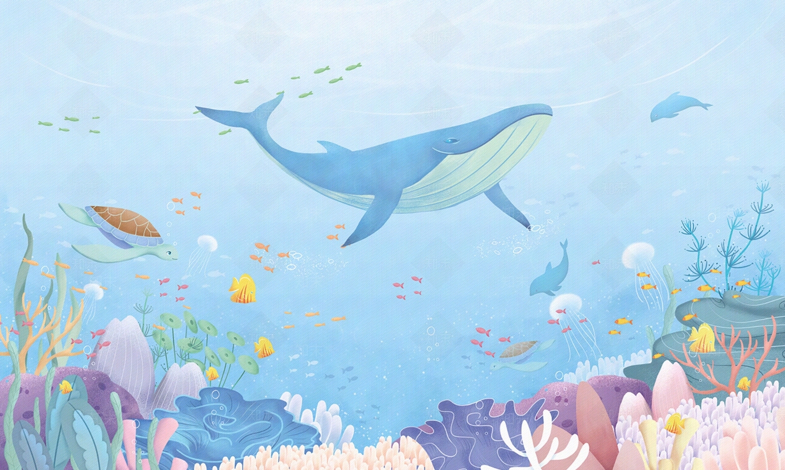 现代儿童壁纸贴图下载【ID:1198531374】