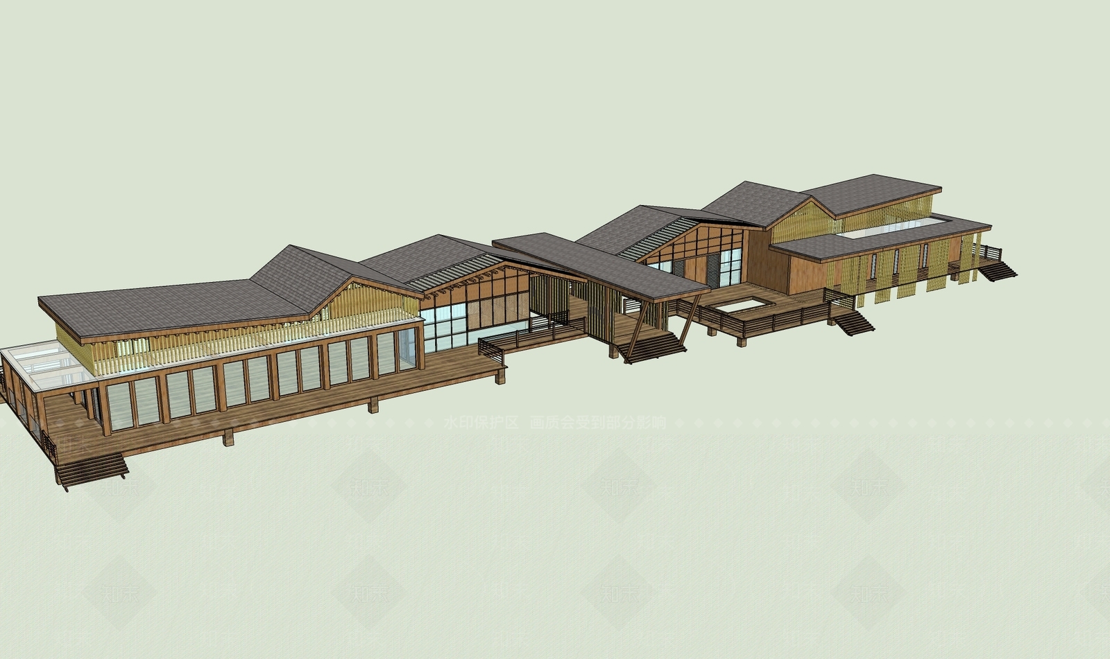 现代其他景观小建筑SU模型下载【ID:1198532597】