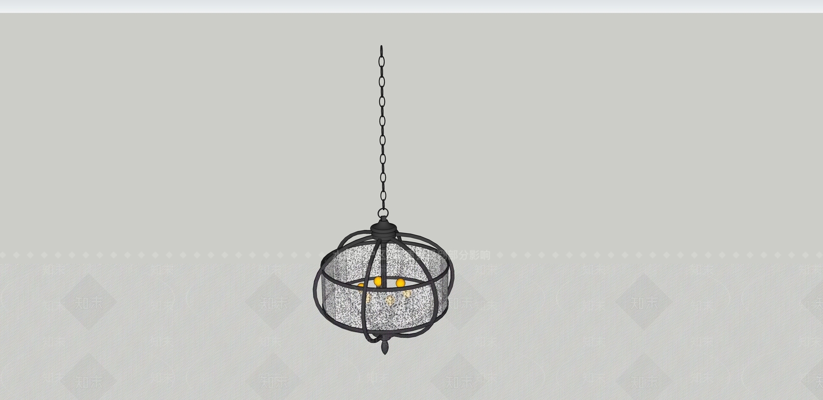 意式中古吊灯SU模型下载【ID:1198537909】