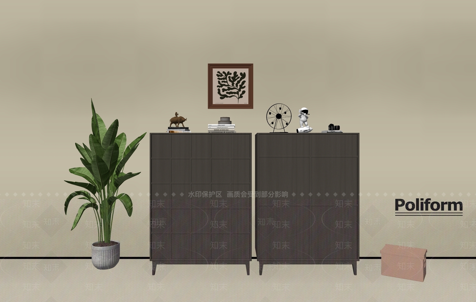 现代玄关柜SU模型下载【ID:1198547716】