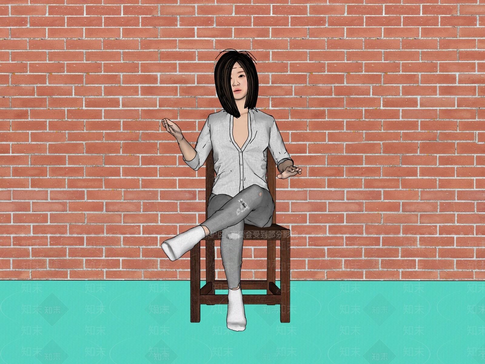 女人SU模型下载【ID:1198548041】