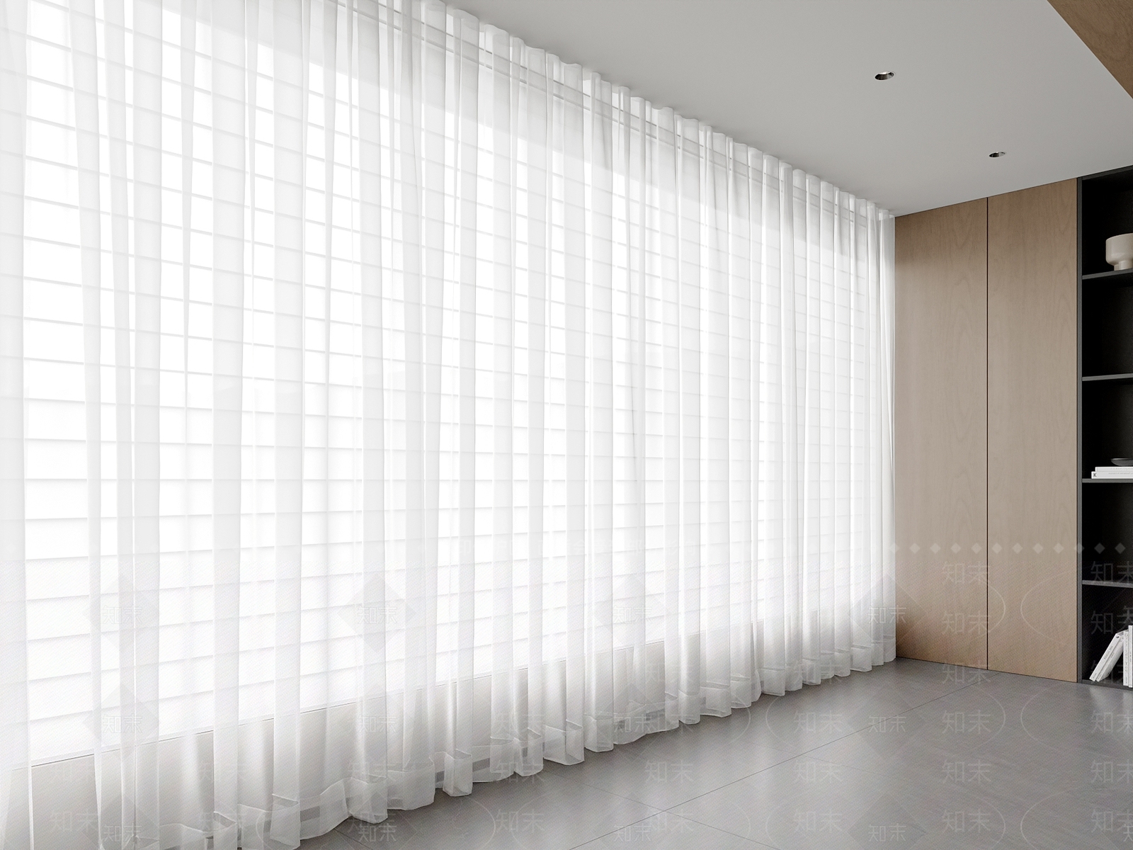 现代通用窗帘3D模型下载【ID:1198551290】