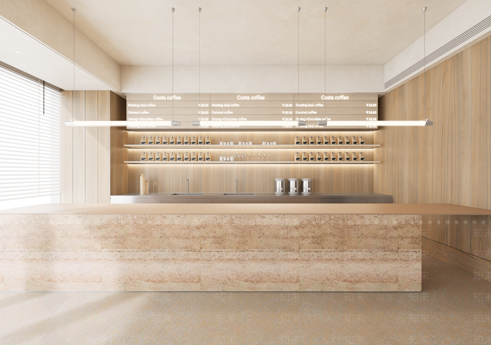 现代欧式咖啡厅SU模型下载【ID:1198552087】
