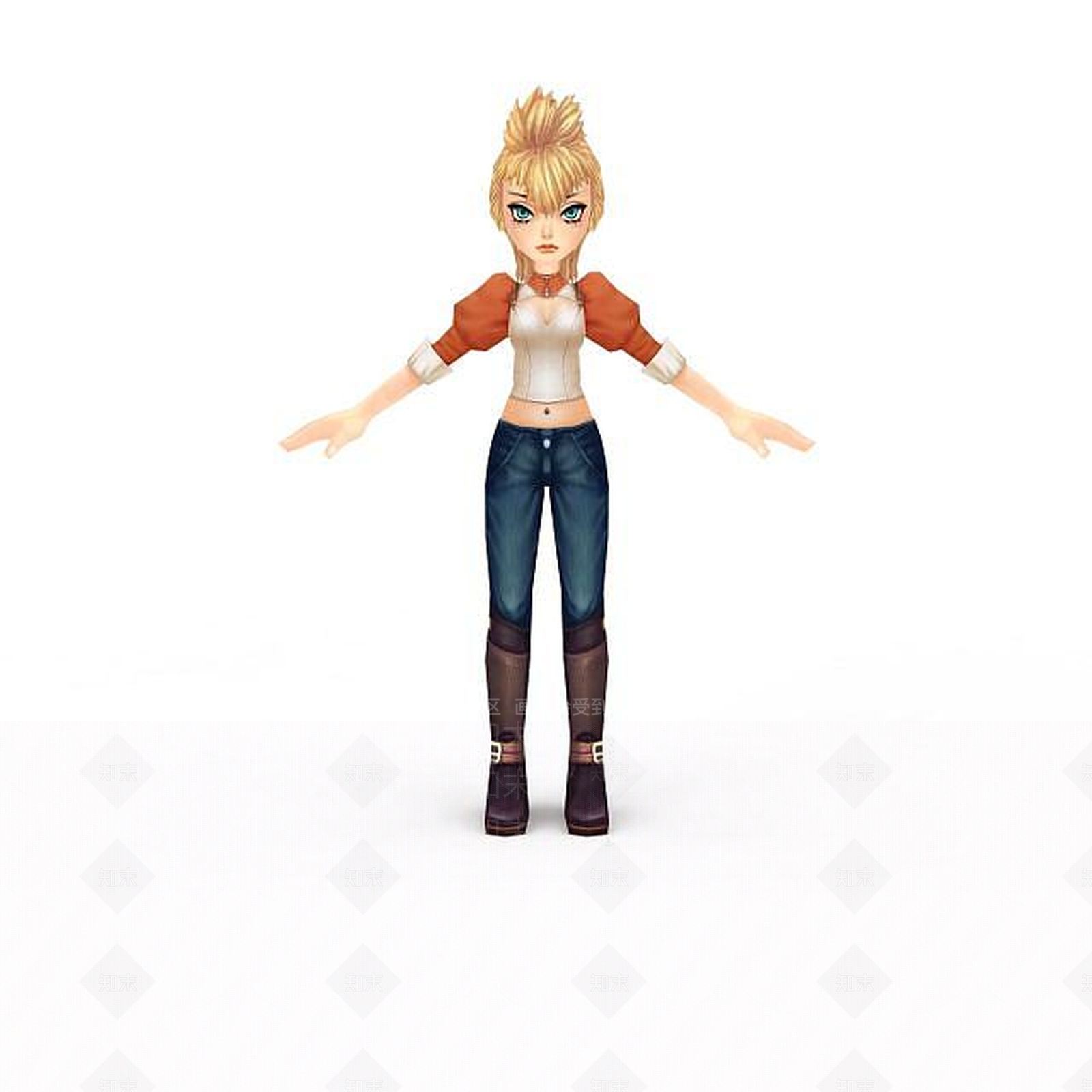现代QQ飞车游戏人物3D模型下载【ID:1198554507】