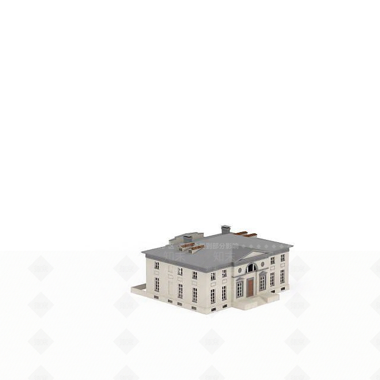 现代园林建筑3D模型下载【ID:1198554673】
