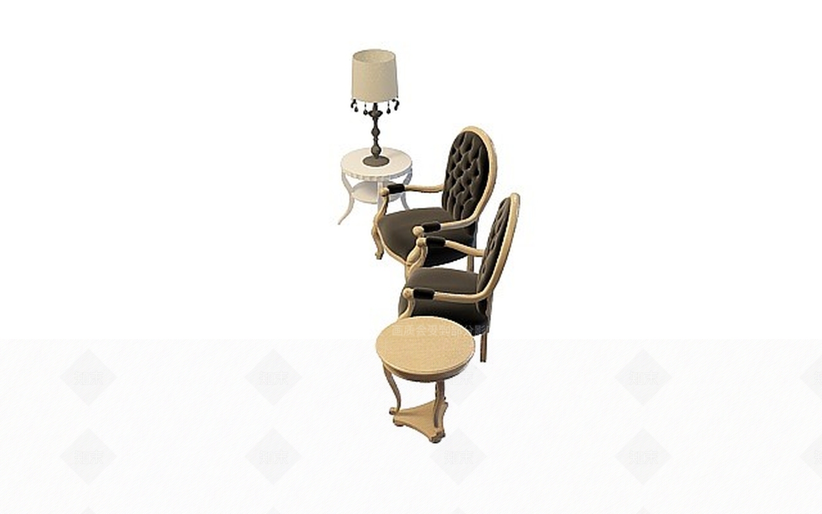 现代客厅独立桌椅3D模型下载【ID:1198555728】