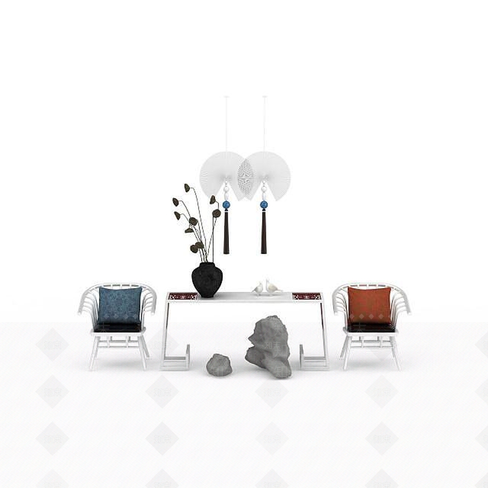 现代简约桌椅组合3D模型下载【ID:1198556303】