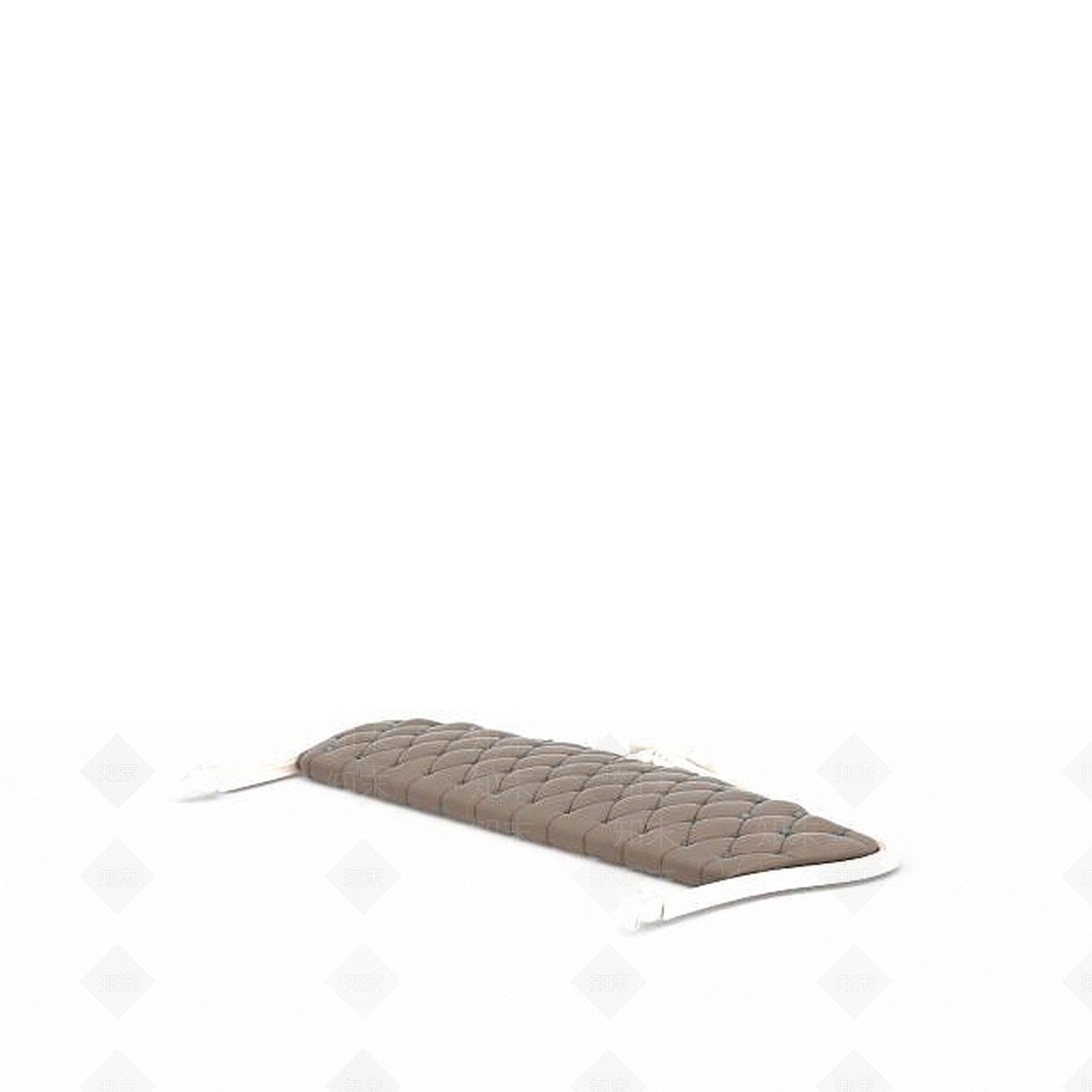 现代简约白色软包床头装饰3D模型下载【ID:1198557021】