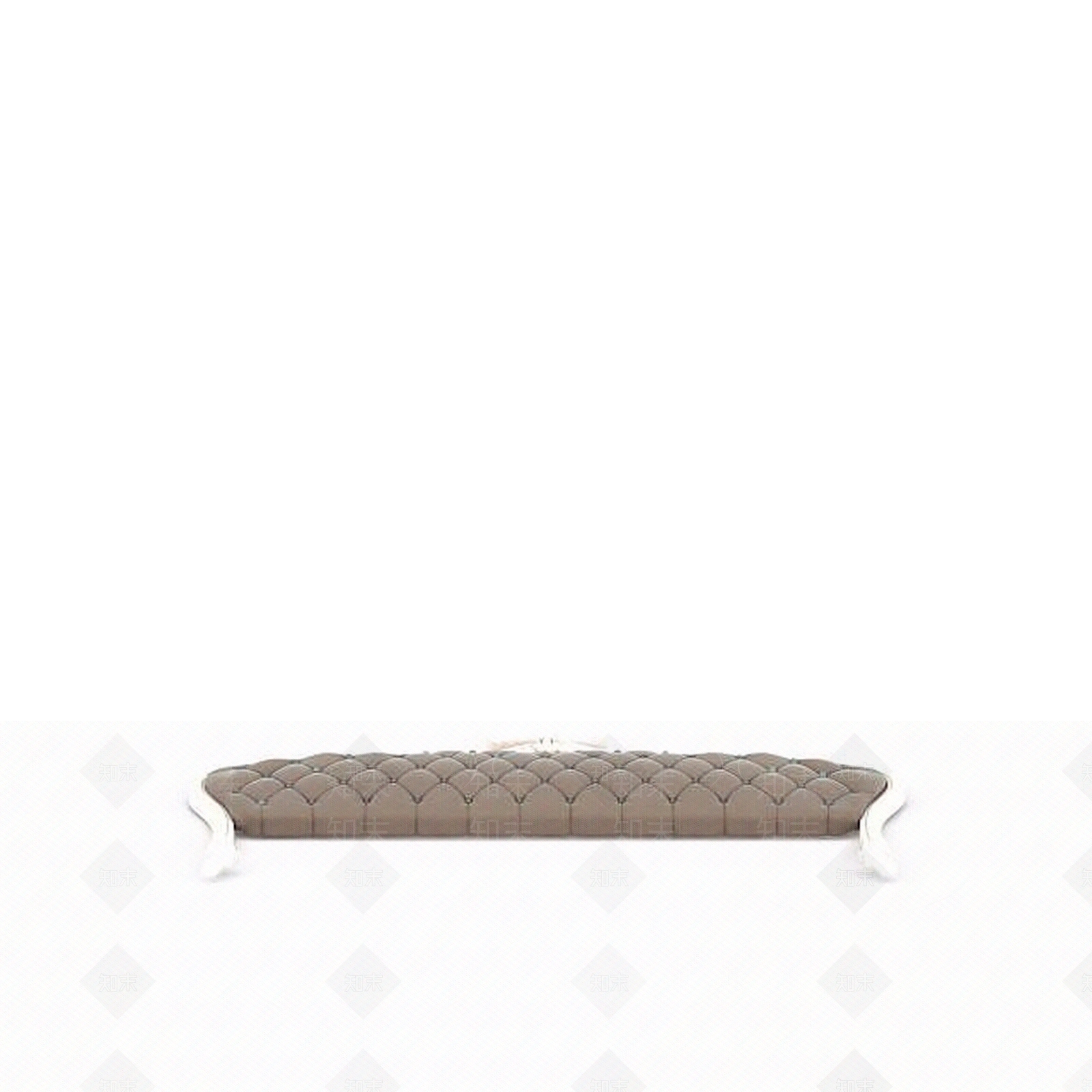 现代简约白色软包床头装饰3D模型下载【ID:1198557021】