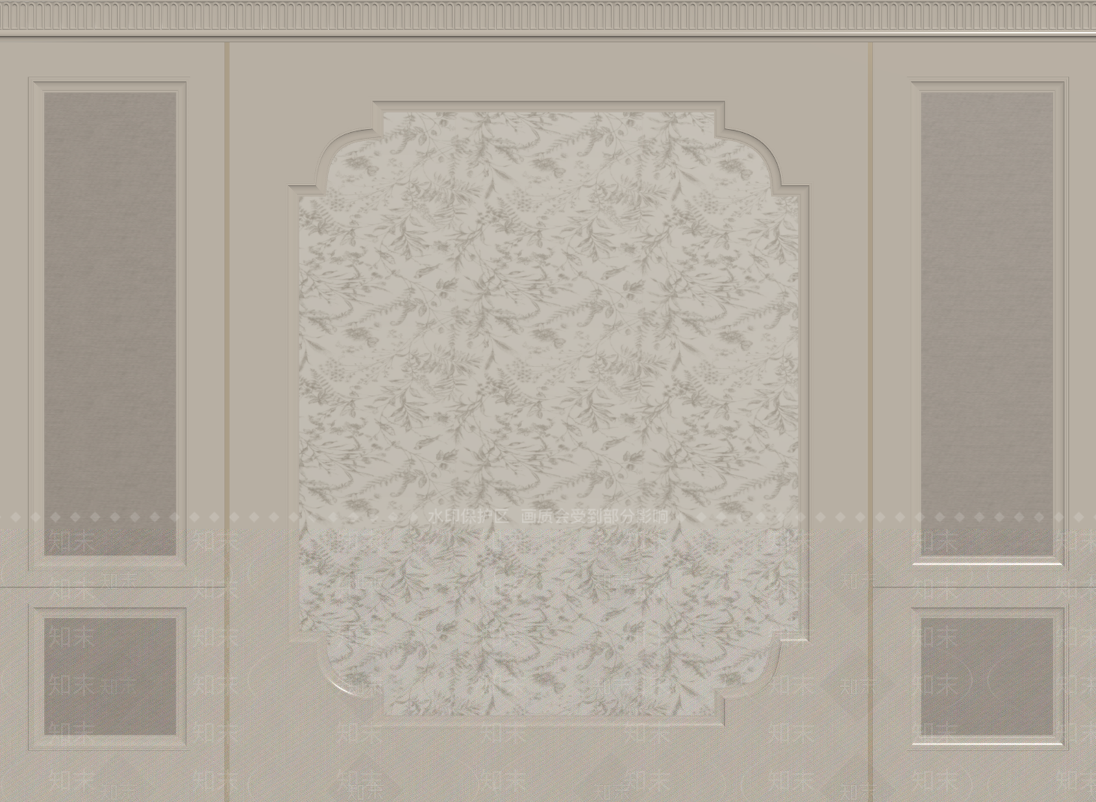 法式欧式背景墙SU模型下载【ID:1198557851】