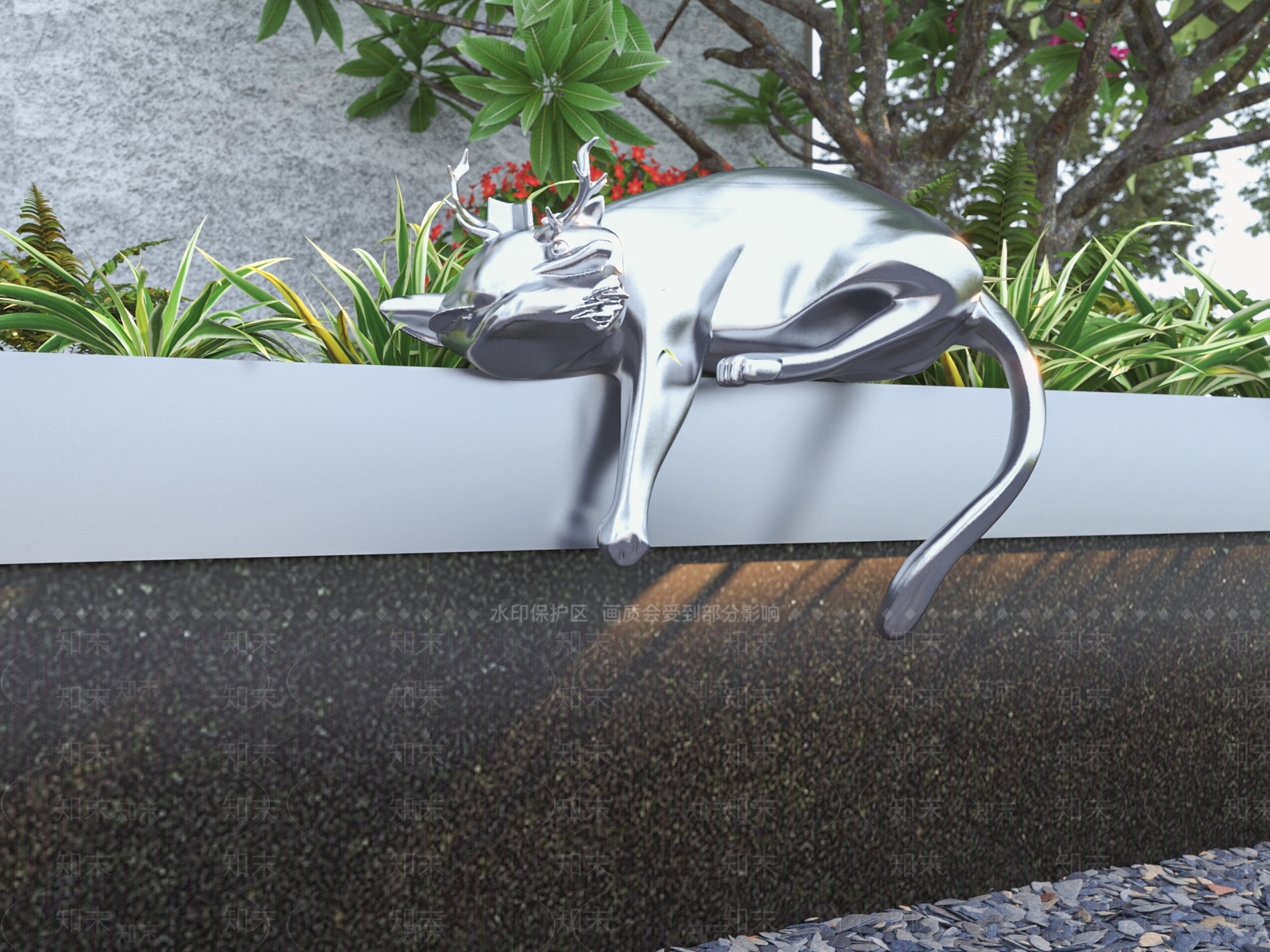 现代雕塑SU模型下载【ID:1198557583】