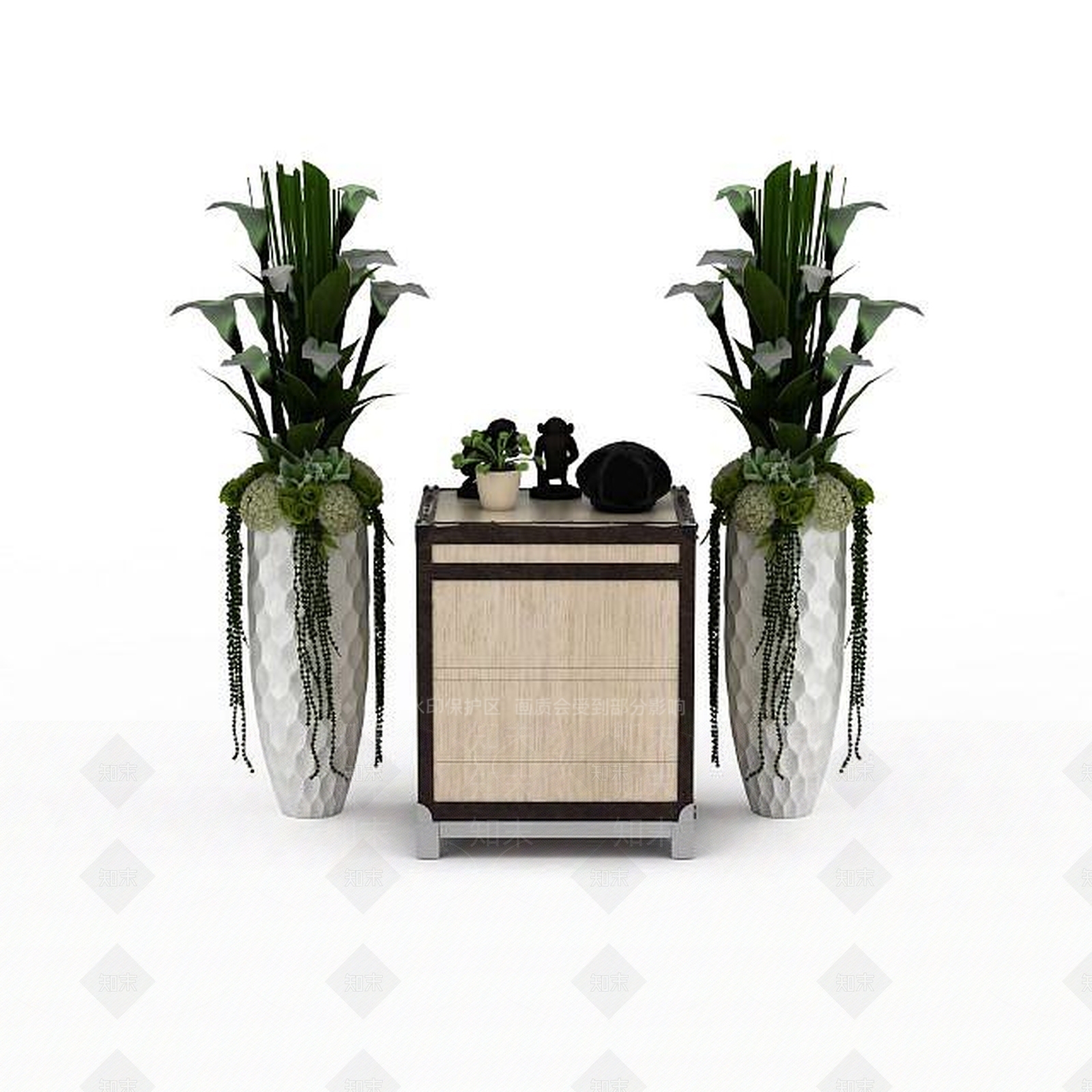 现代客厅陈设品3D模型下载【ID:1198558165】