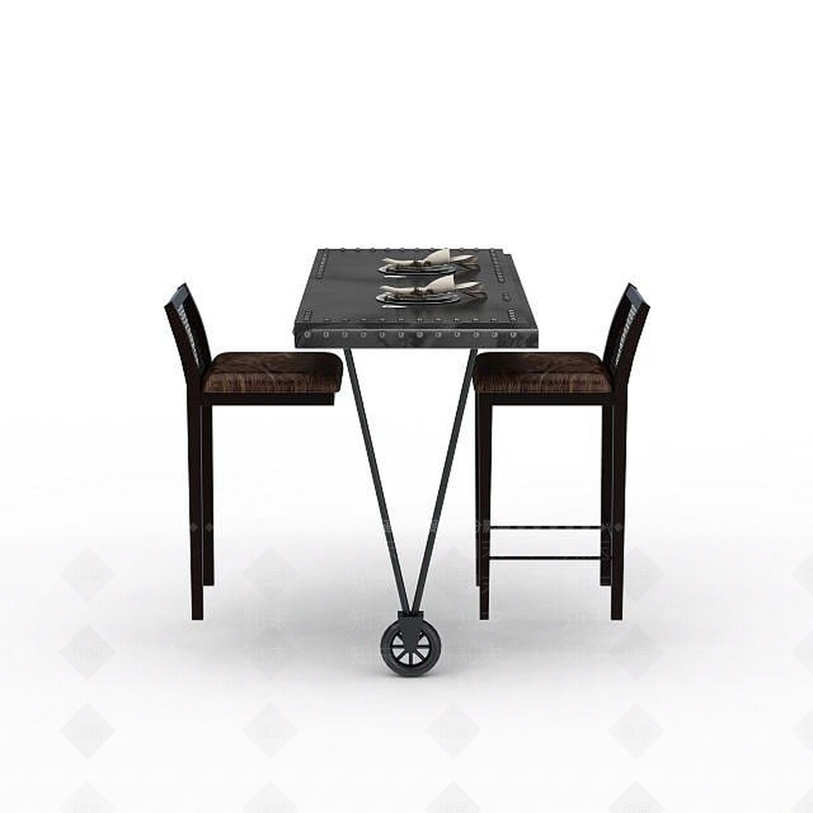 现代休闲桌椅组合3D模型下载【ID:1198558492】