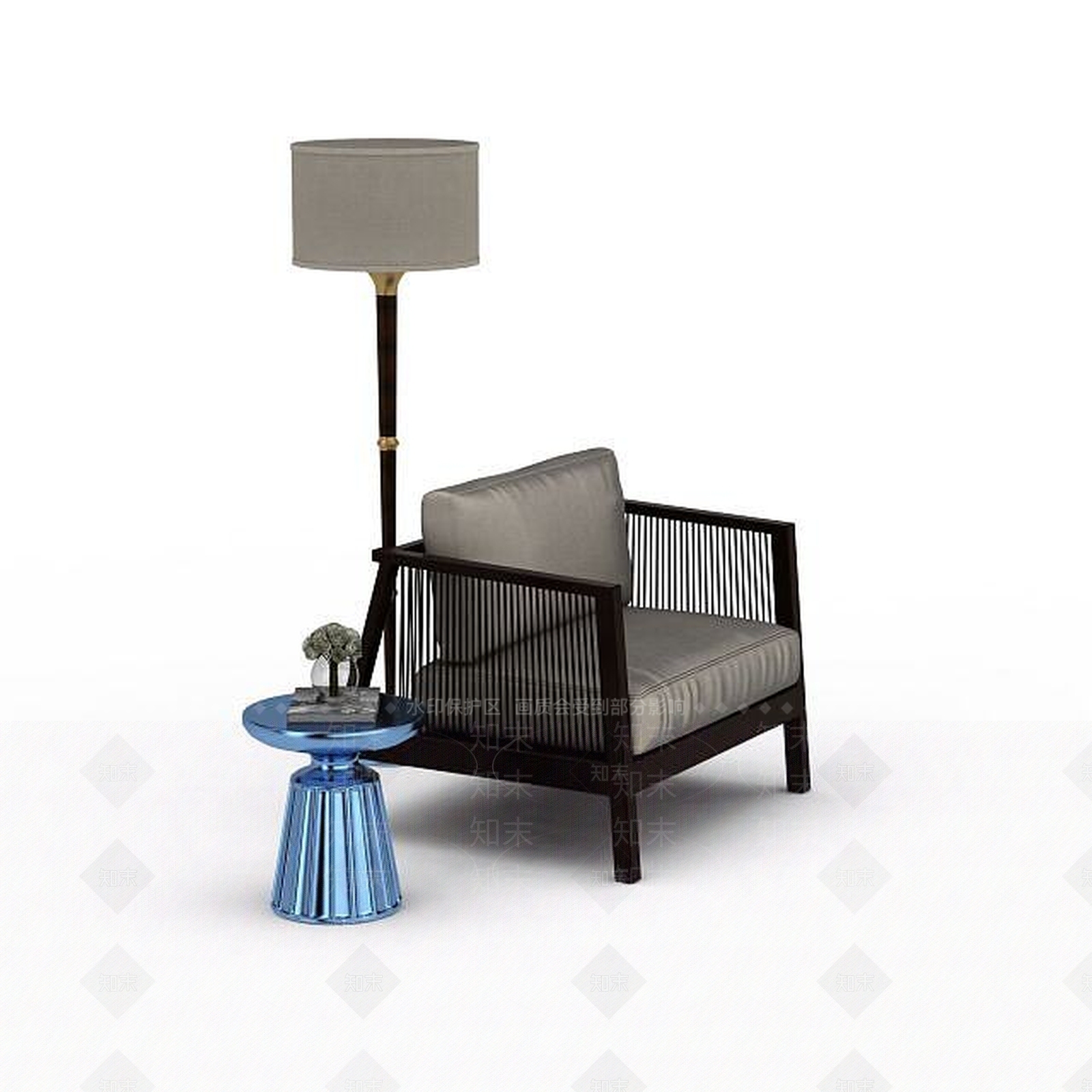现代室内单人椅3D模型下载【ID:1198560427】