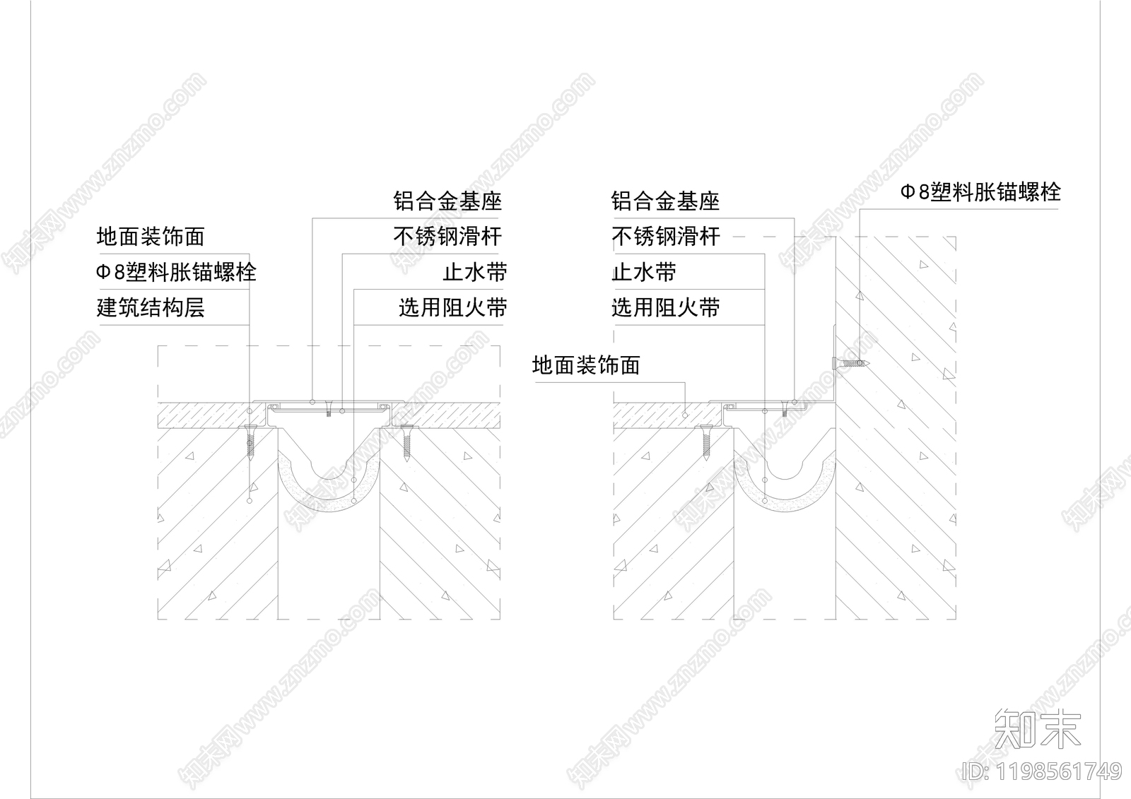 地面综合节点cad施工图下载【ID:1198561749】