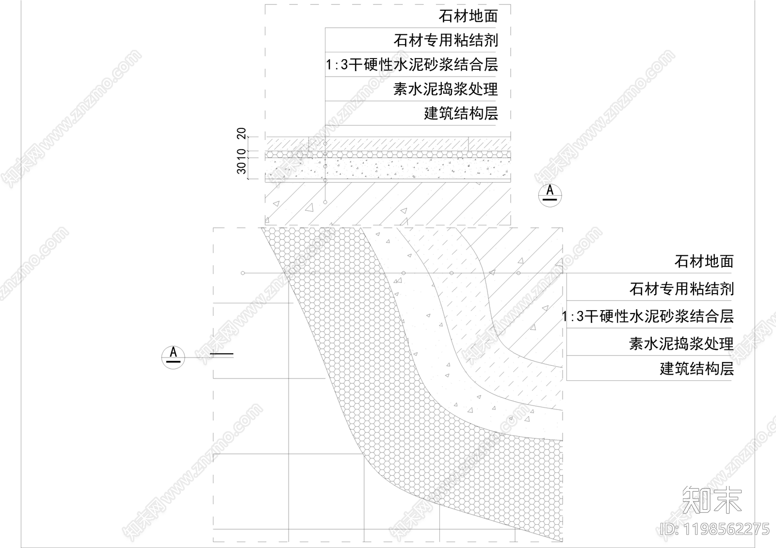 地面综合节点cad施工图下载【ID:1198562275】