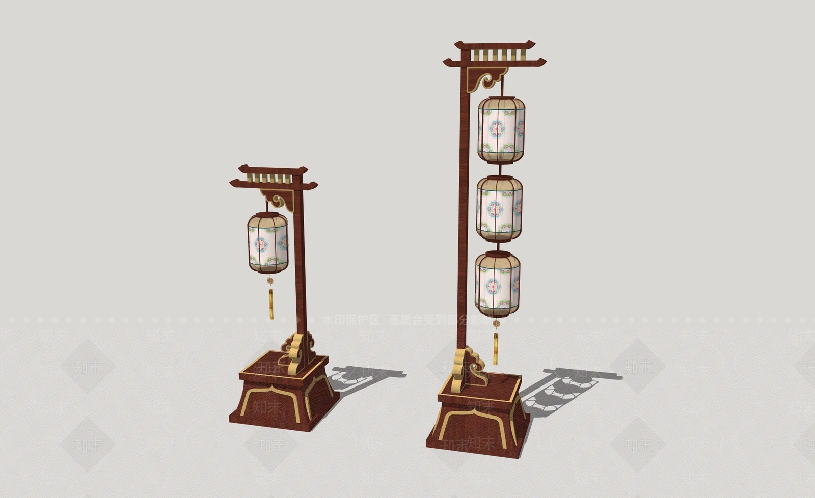 新中式中式其他灯具SU模型下载【ID:1198565451】