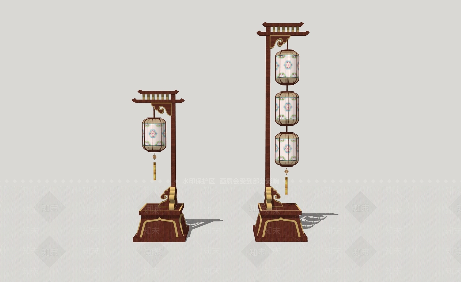 新中式中式其他灯具SU模型下载【ID:1198565451】