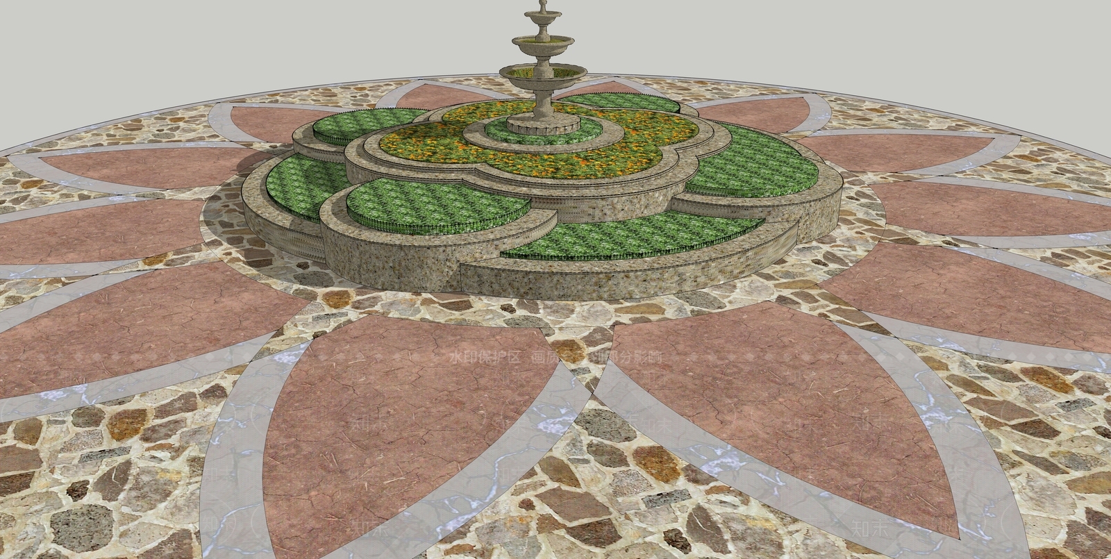 法式花钵花器SU模型下载【ID:1198566196】