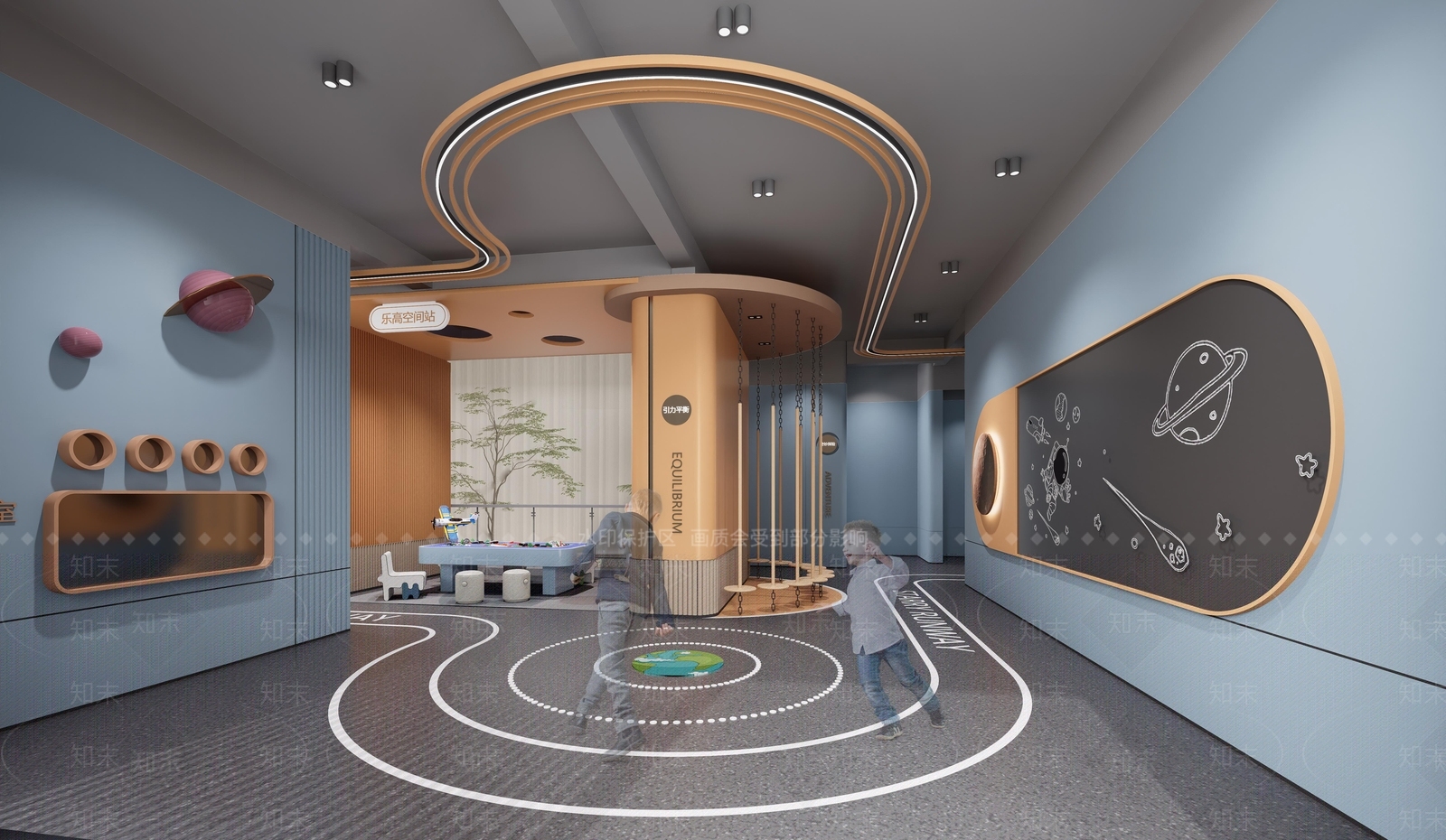 现代简约儿童活动空间SU模型下载【ID:1198569392】