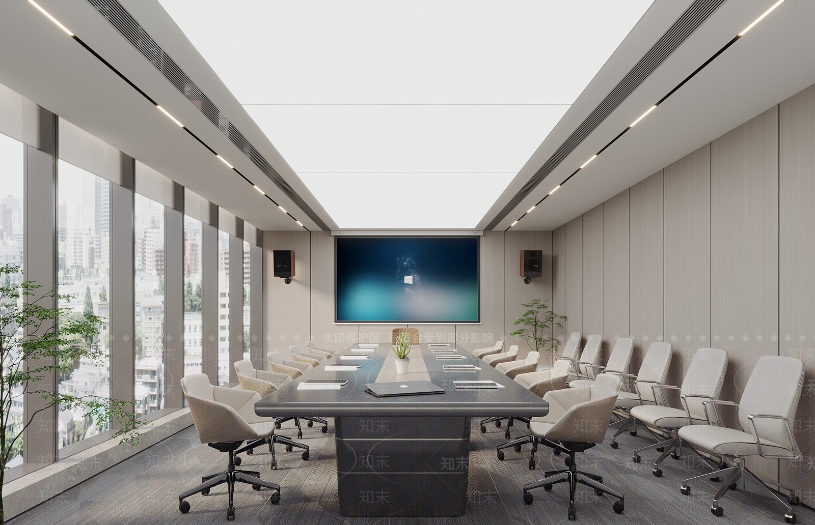 现代会议室3D模型下载【ID:1198568957】