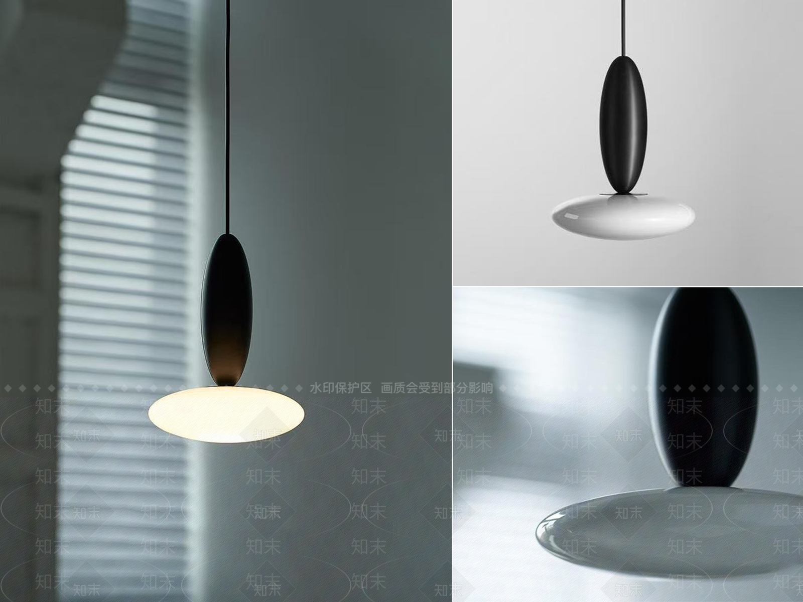 床头吊灯SU模型下载【ID:1198569066】