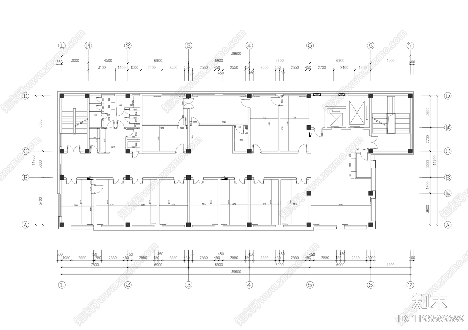 现代医院cad施工图下载【ID:1198569699】