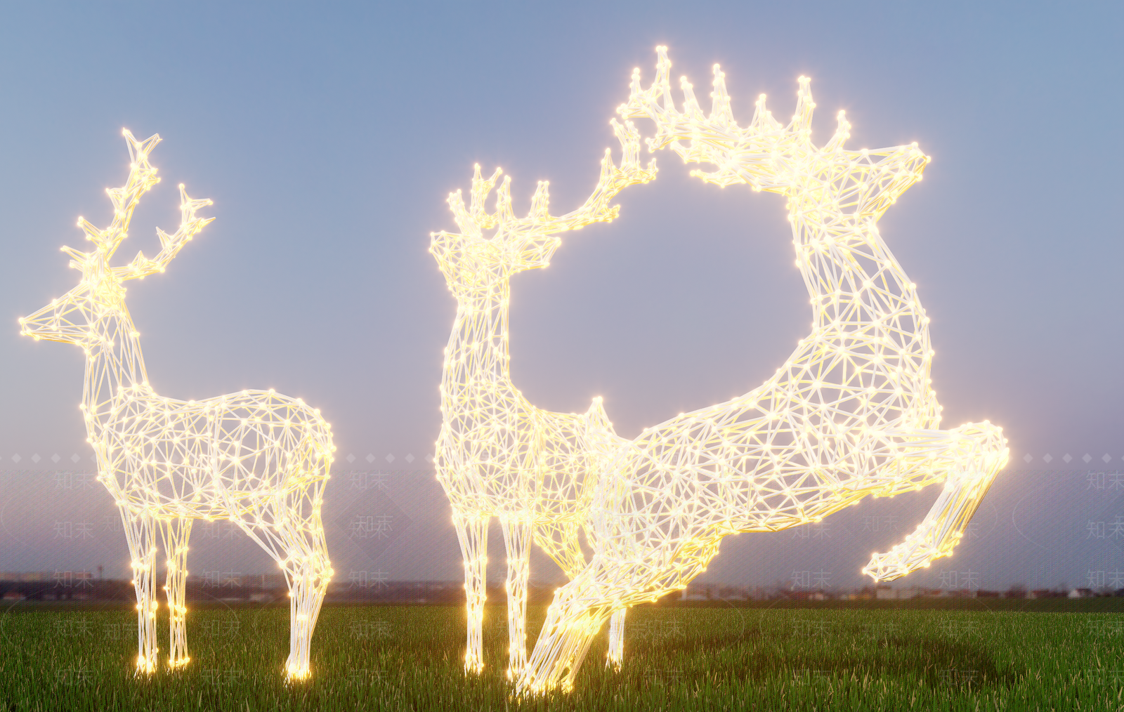 现代雕塑SU模型下载【ID:1198570533】