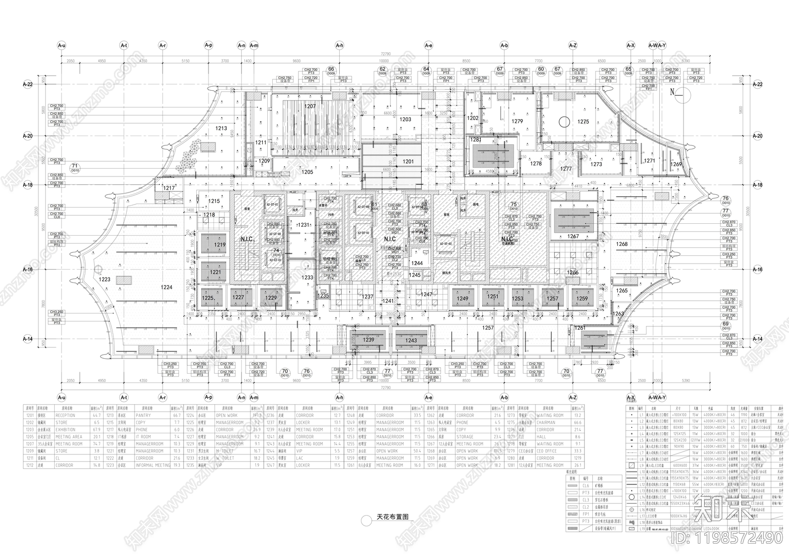 现代整体办公空间cad施工图下载【ID:1198572490】
