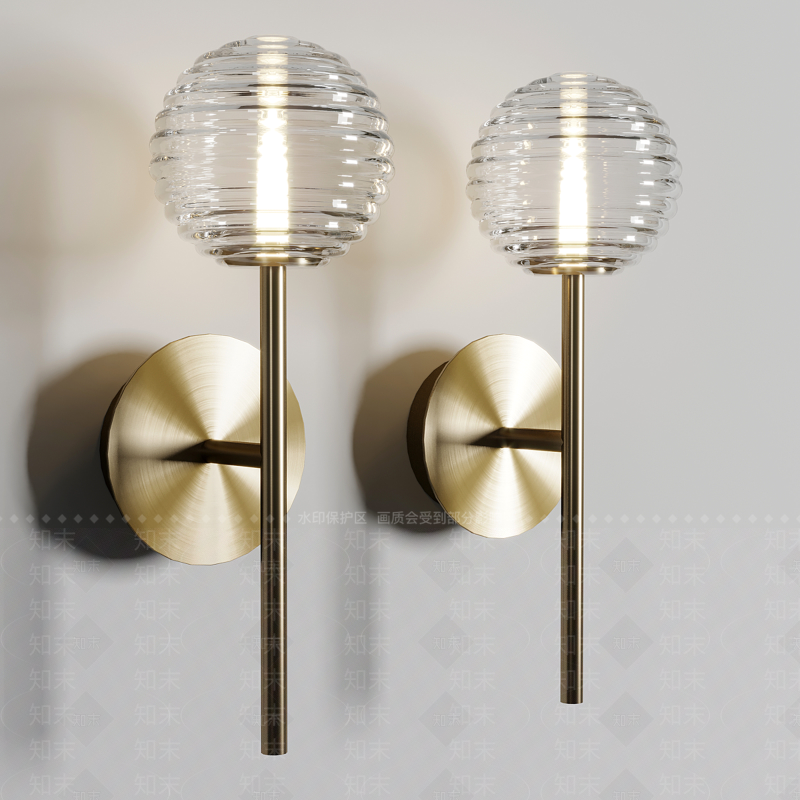 现代轻奢壁灯3D模型下载【ID:1198576833】