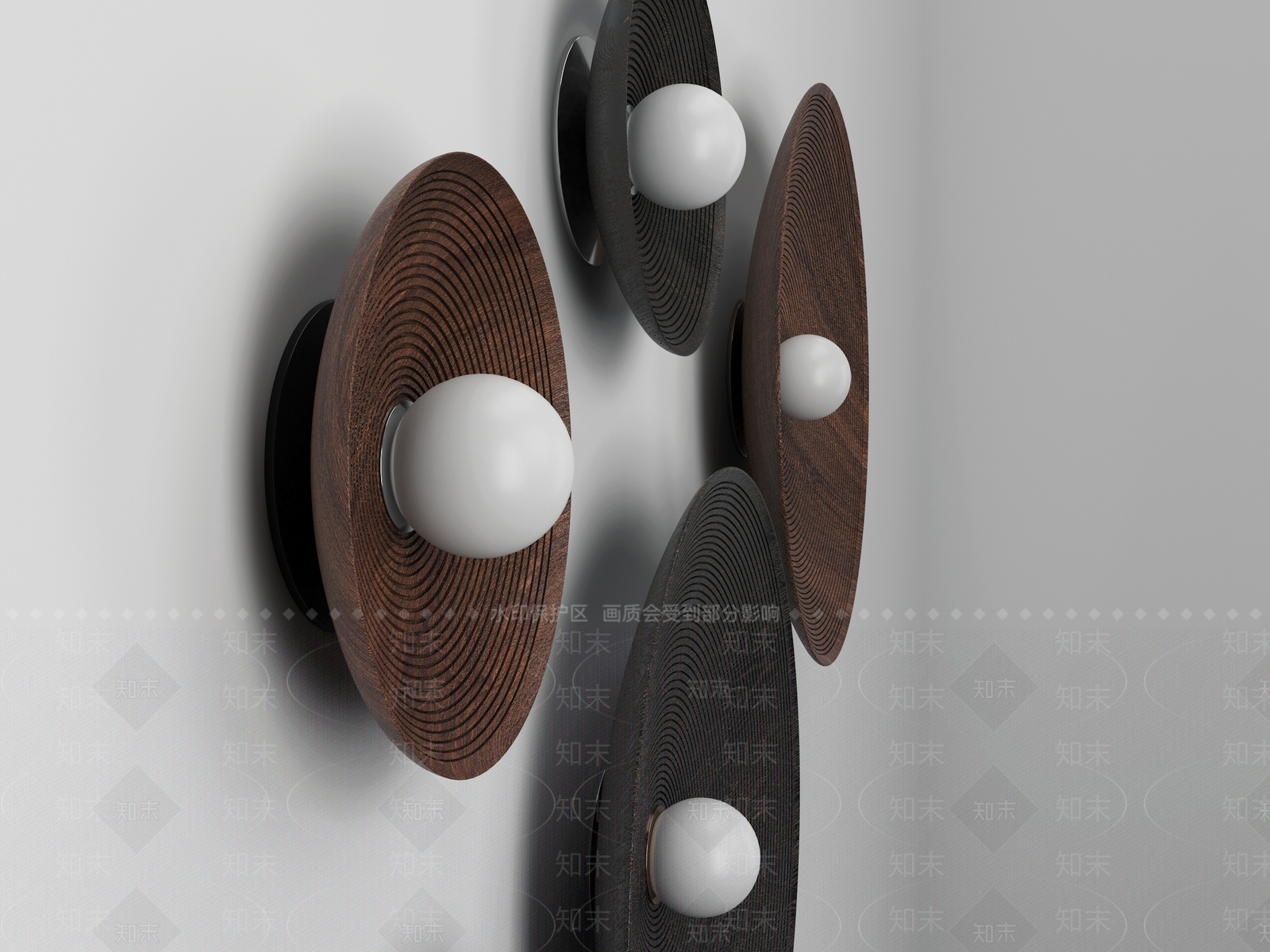 现代复古壁灯3D模型下载【ID:1198578433】