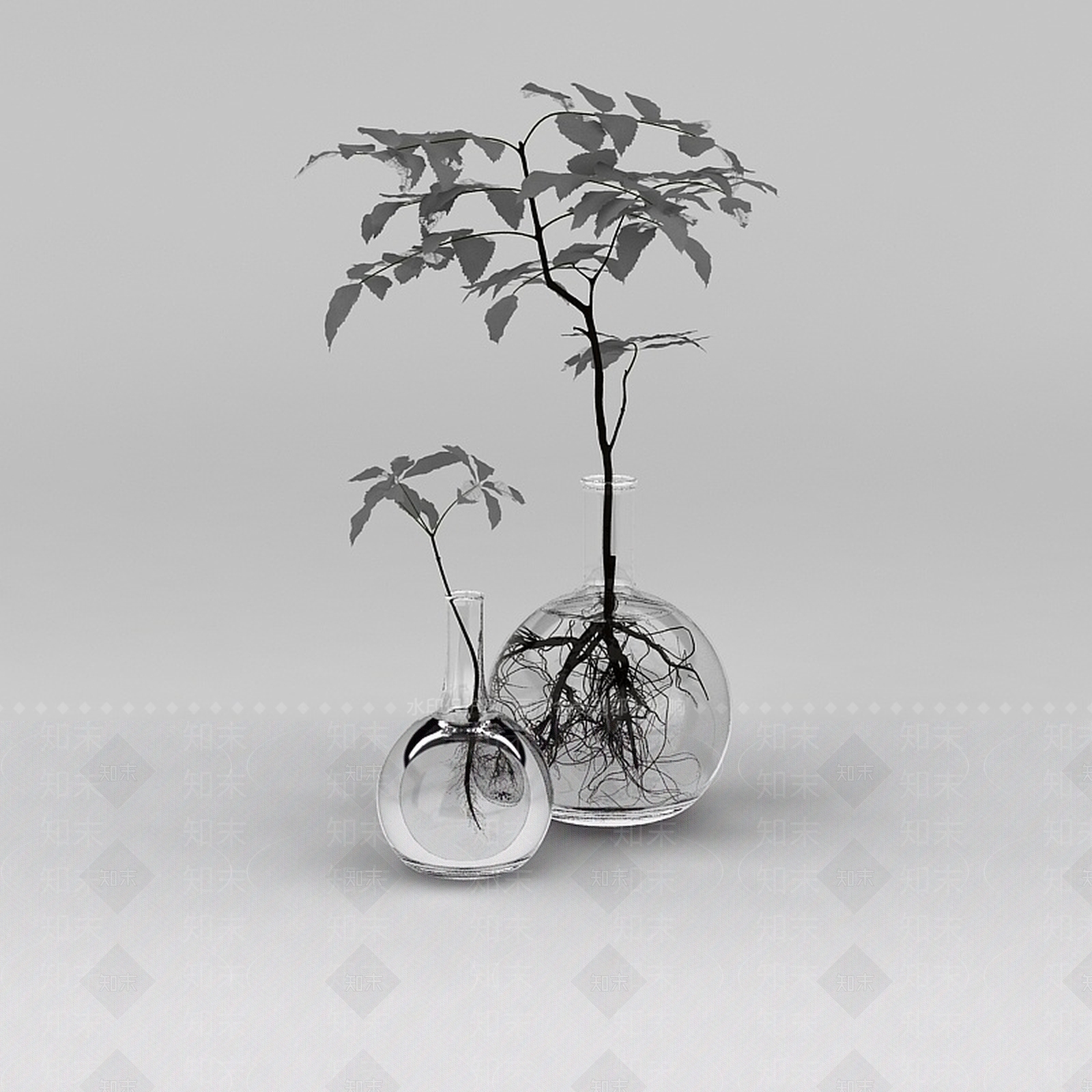 现代摆件组合3D模型下载【ID:1198583671】