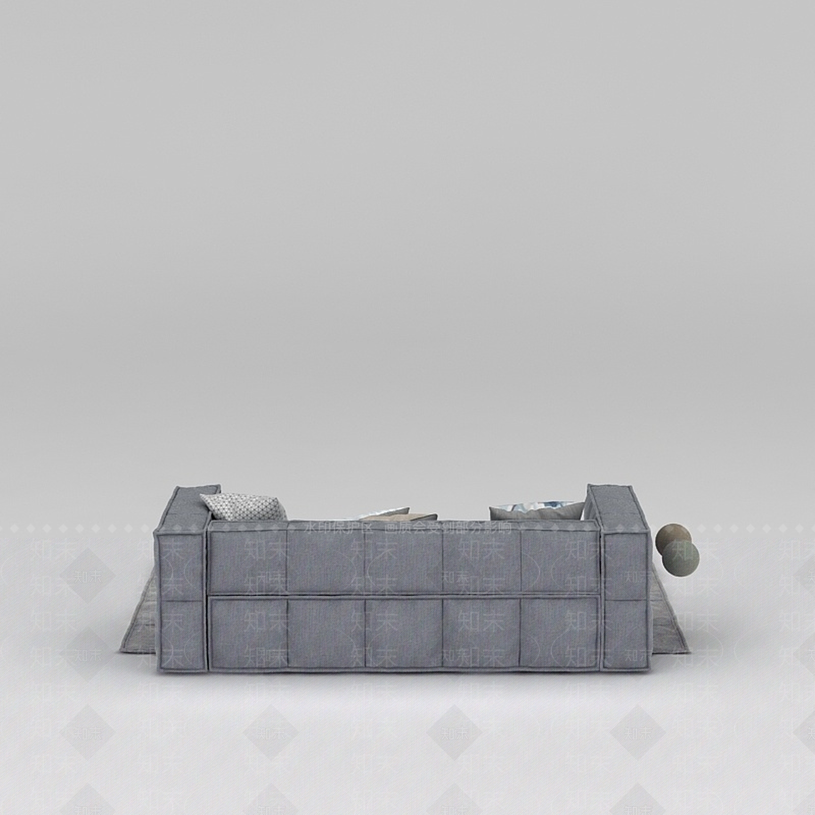 现代双人沙发3D模型下载【ID:1198583766】
