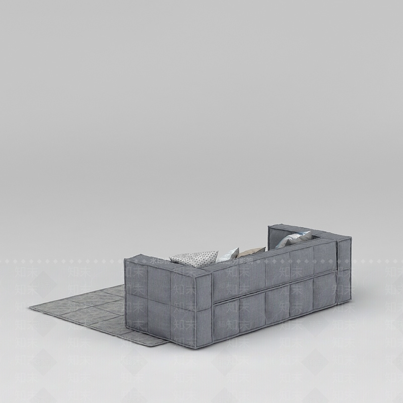 现代双人沙发3D模型下载【ID:1198583766】