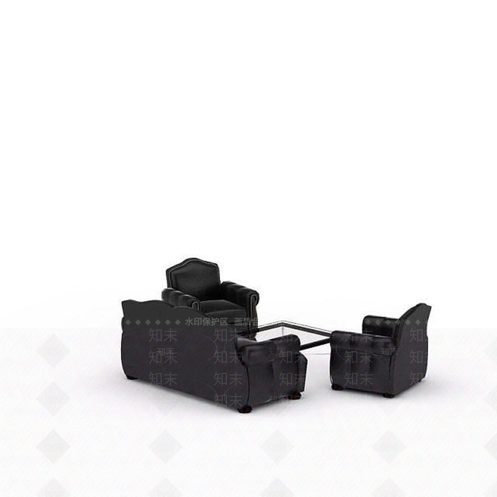 现代双人沙发3D模型下载【ID:1198584140】