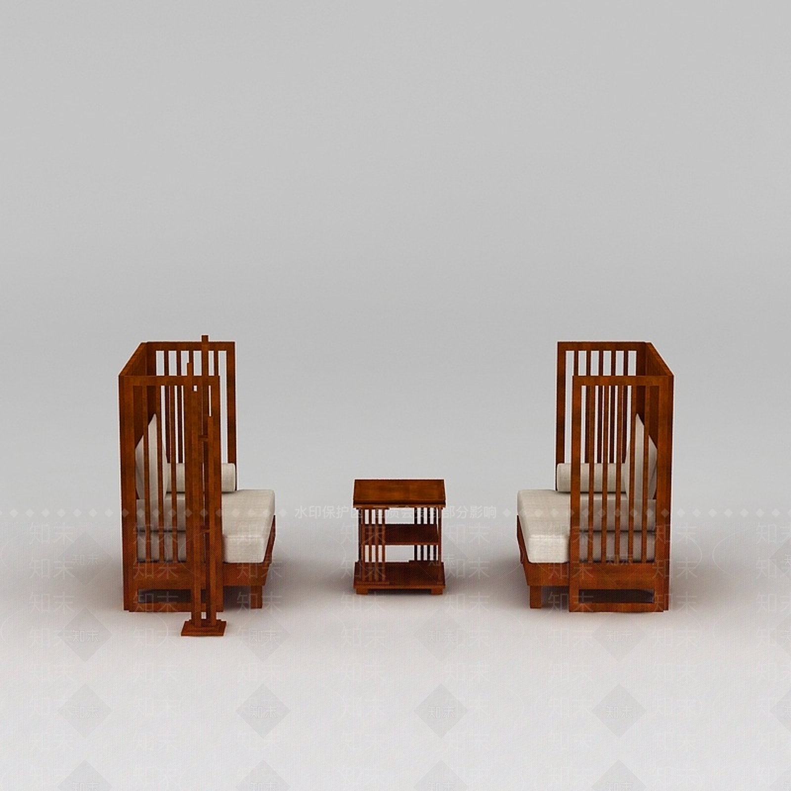 现代双人沙发3D模型下载【ID:1198584183】