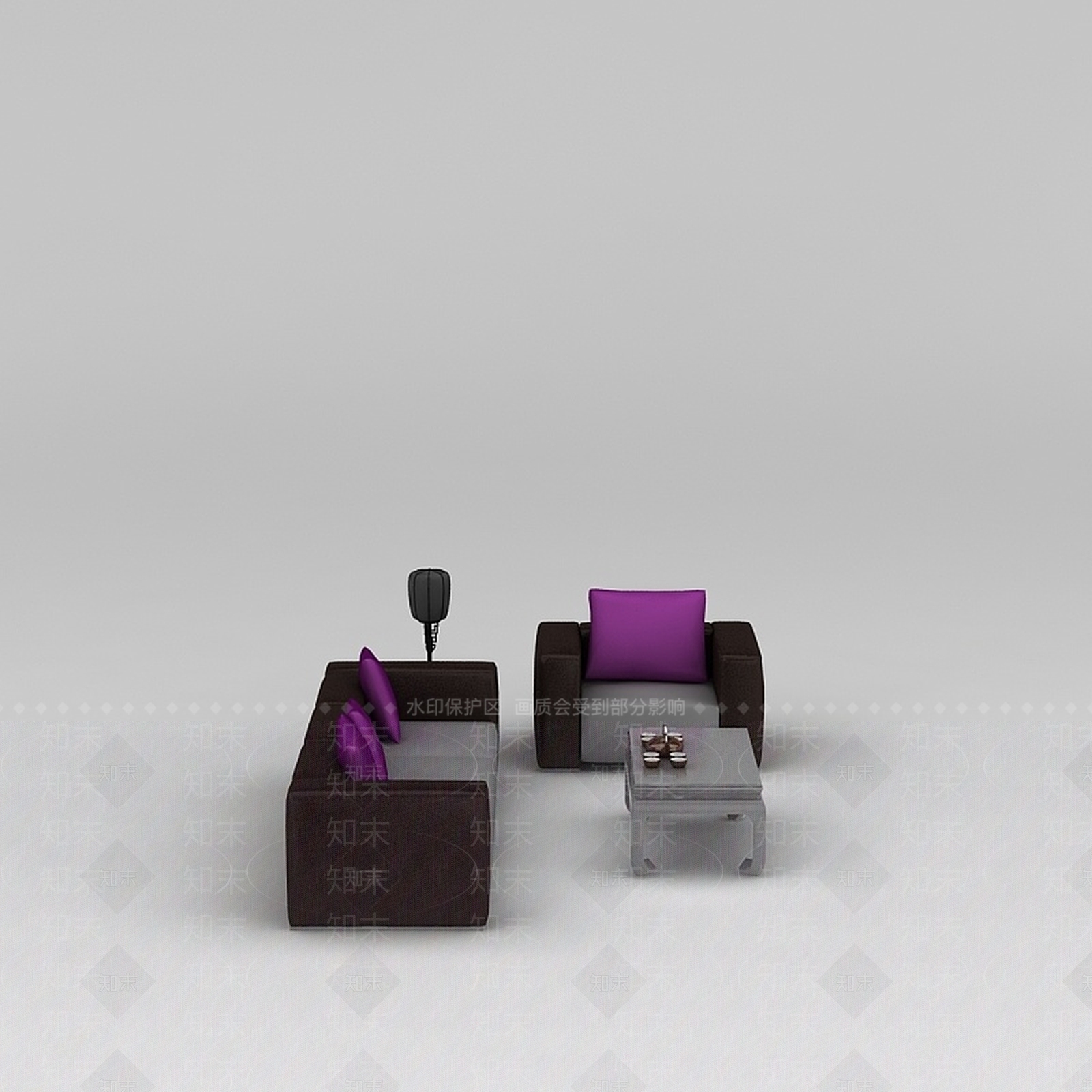 现代双人沙发3D模型下载【ID:1199760938】