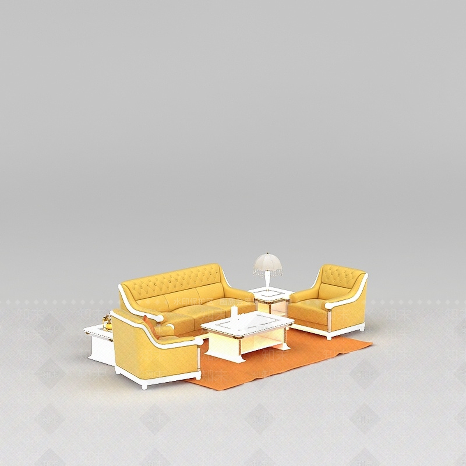 现代双人沙发3D模型下载【ID:1199757122】