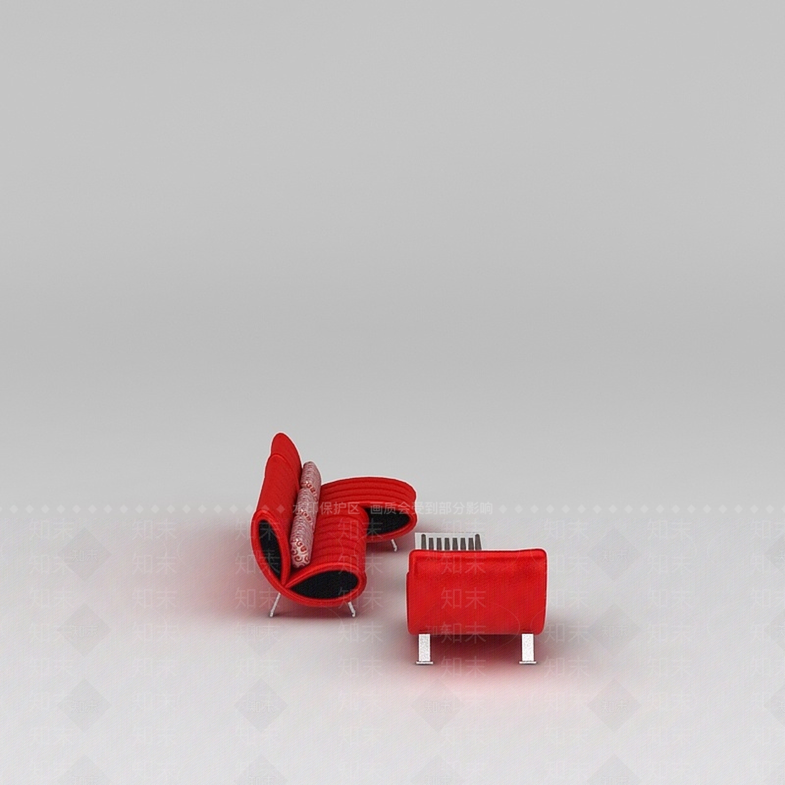 现代双人沙发3D模型下载【ID:1198584983】