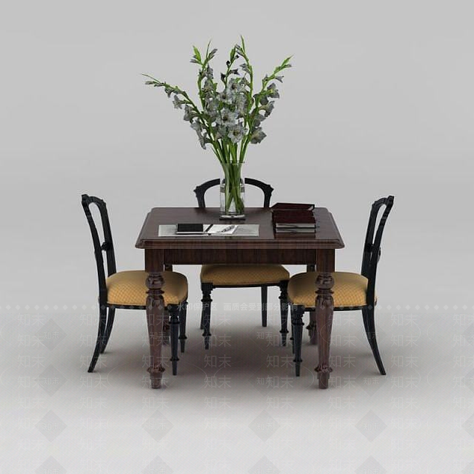 现代书桌椅3D模型下载【ID:1198585277】