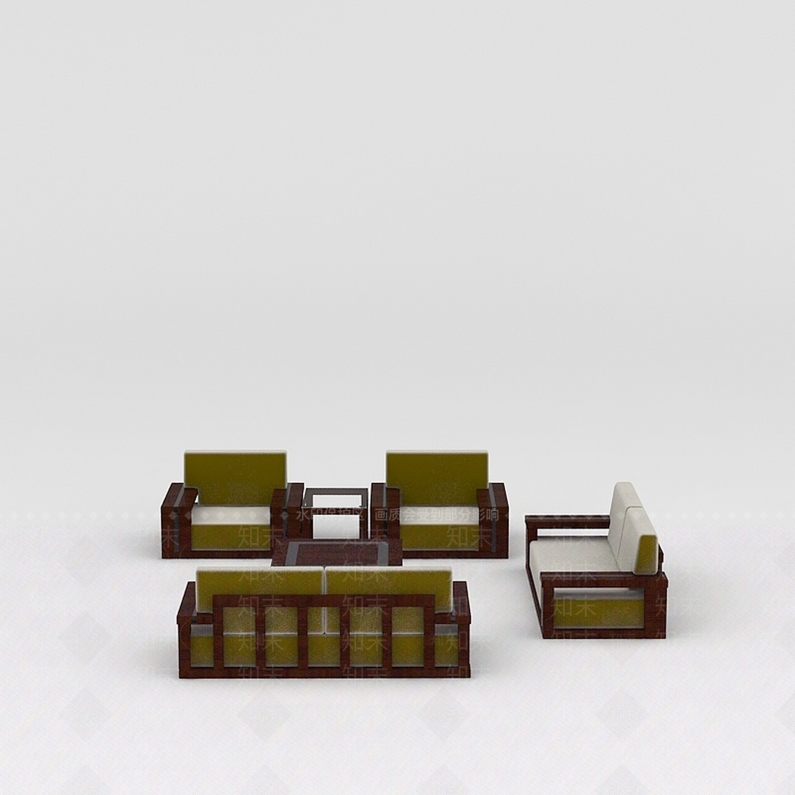 现代双人沙发3D模型下载【ID:1198585315】