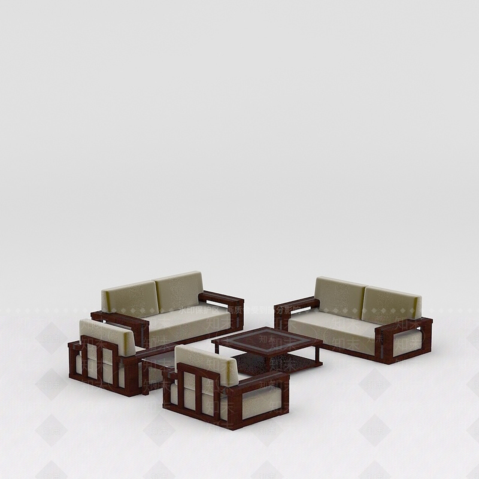 现代双人沙发3D模型下载【ID:1198585315】