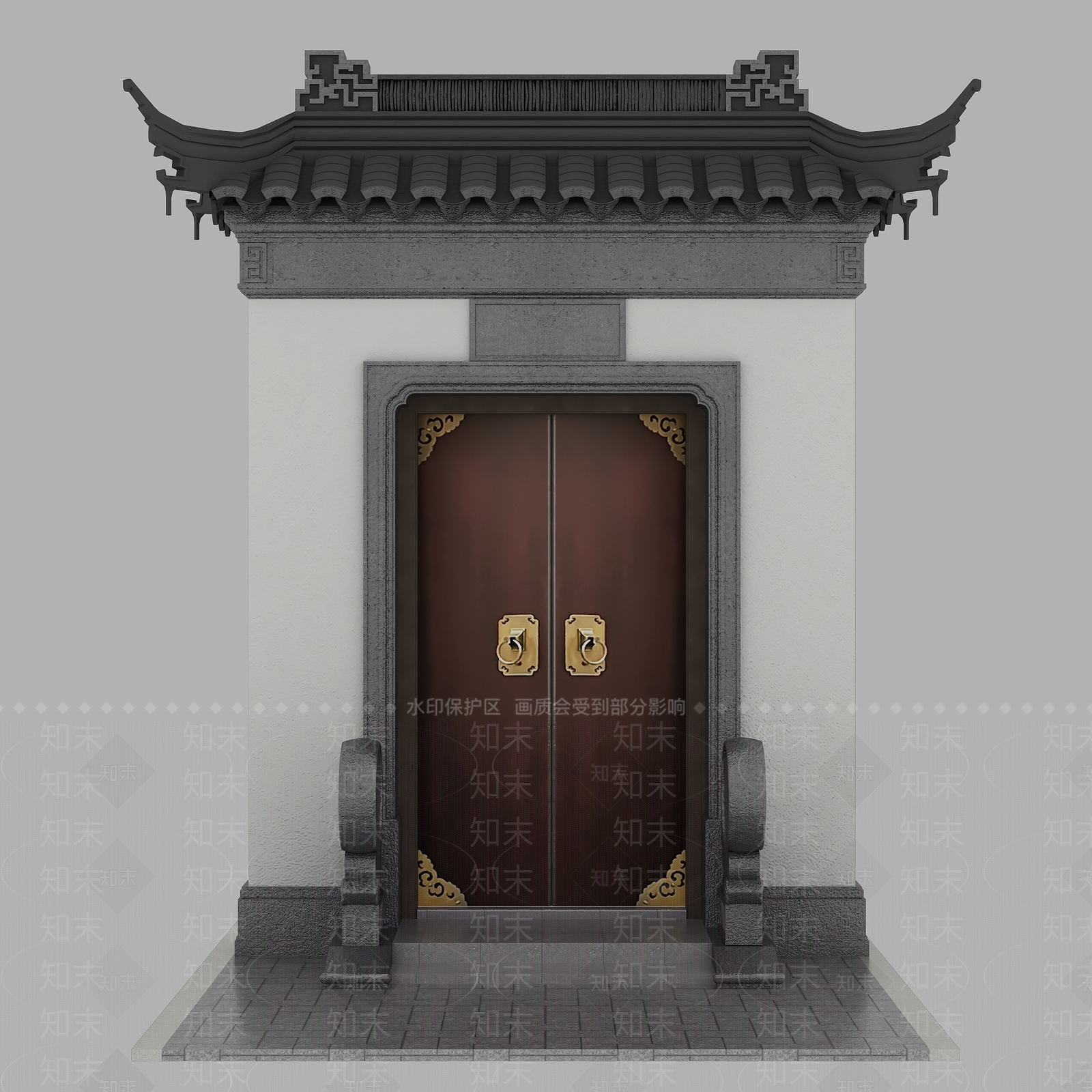 中式古建3D模型下载【ID:1198590130】