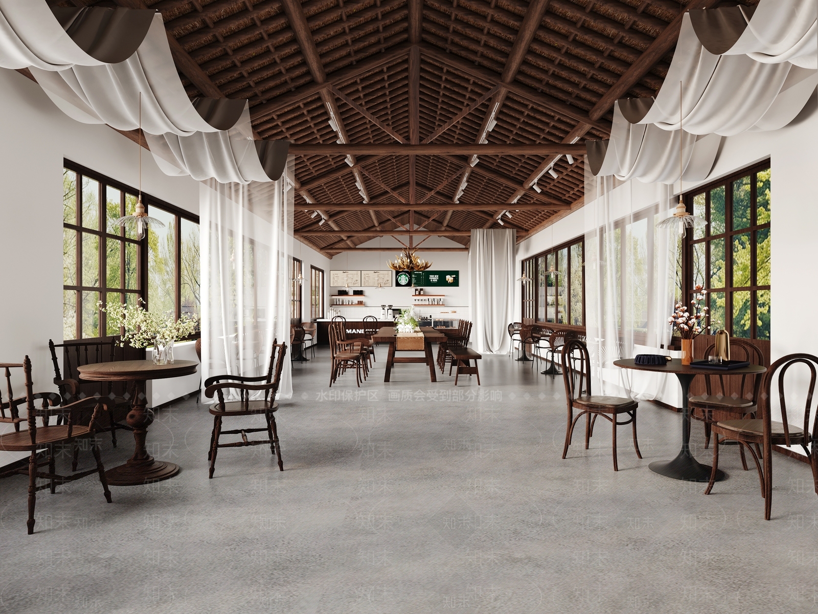 复古咖啡厅3D模型下载【ID:1198591228】